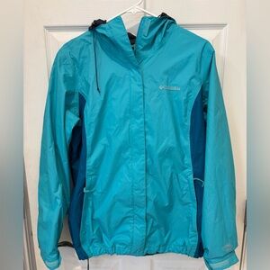 Columbia‎ Omni - Tech Waterproof Teal Blue Windbreaker Jacket